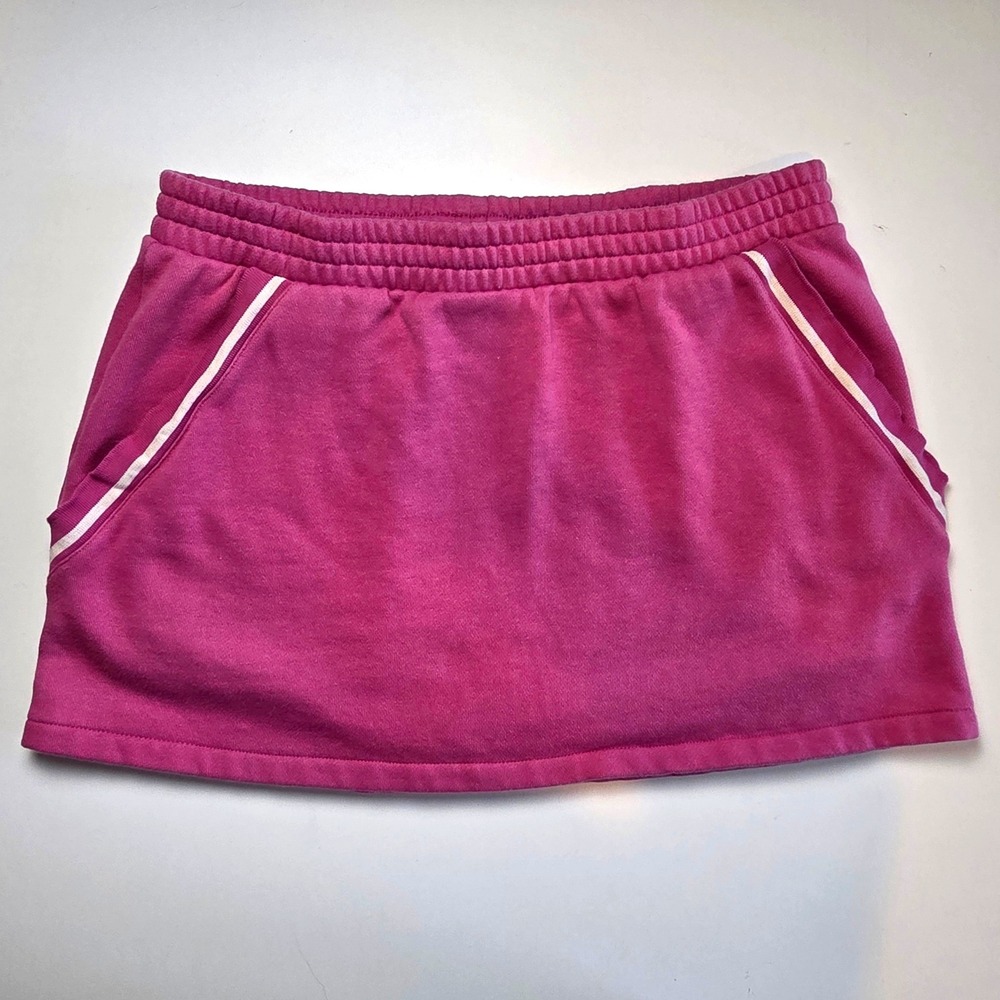 Victoria's Secret PINK Fleece Skort Pink Athletic Skirt Shorts Pockets Large